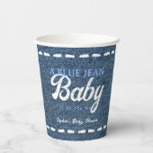 Navy Blue Jean Baby Boy Baby Shower 紙コップ (裏面)