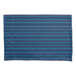 Navy Blue Lines Stripes Pillow Case Nautical 枕カバー