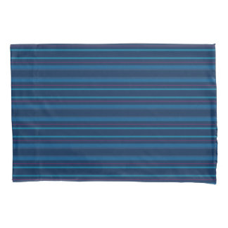 Navy Blue Lines Stripes Pillow Case Nautical 枕カバー