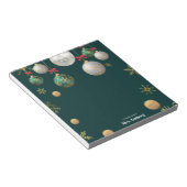 Navy Blue Lit-Up Christmas Holiday Notepad ノートパッド (アングル)