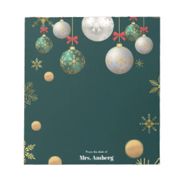 Navy Blue Lit-Up Christmas Holiday Notepad ノートパッド