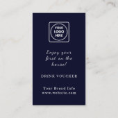 Navy Blue Logo | Custom Corporate Event Drink 名刺 (裏面)