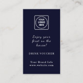 Navy Blue Logo | Custom Corporate Event Drink  名刺 (正面)