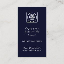 Navy Blue Logo | Custom Corporate Event Drink 名刺
