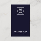 Navy Blue Logo | Modern Business Loyalty Design ロイヤリティカード (裏面)