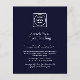 Navy Blue Logo | Modern Business Marketing Design チラシ