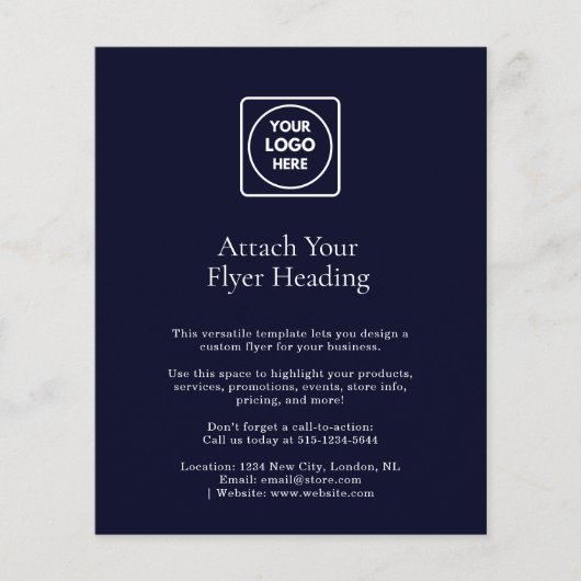 Navy Blue Logo | Modern Business Marketing Design チラシ (正面)