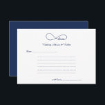 Navy Blue Love Wedding Wishes & Advice Cards アドバイスカード<br><div class="desc">Simple,  elegant and classic Navy Blue Love Infinity Wedding Wishes & Advice Cards.  Great for weddings,  bridal showers,  wedding rehearsal dinners and wedding anniversaries.  Customize the text to fit your party celebration needs.</div>