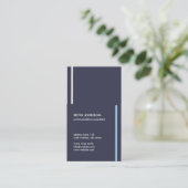Navy blue minimal masculine professional card 名刺 (スタンド正面)