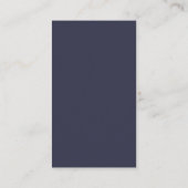 Navy blue minimal masculine professional card 名刺 (裏面)
