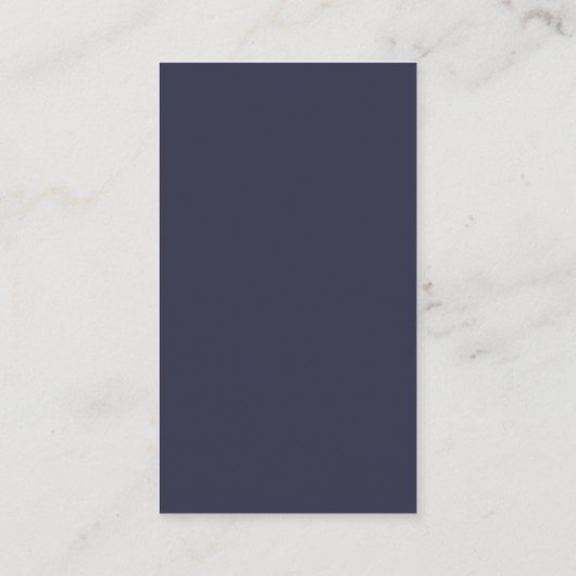 Navy blue minimal masculine professional card 名刺 (裏面)