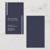 Navy blue minimal masculine professional card 名刺 (正面/裏面)
