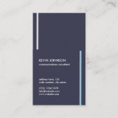 Navy blue minimal masculine professional card 名刺 (正面)