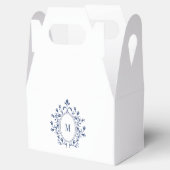 Navy Blue Minimal Monogram フェイバーボックス (オープン)