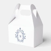 Navy Blue Minimal Monogram フェイバーボックス (正面サイド)