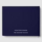 Navy Blue Minimalist | Vacation Rental Guest Book ゲストブック (裏面)