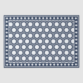 Navy Blue Modern Bone Inlay Decoupage Paper 薄葉紙