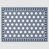 Navy Blue Modern Bone Inlay Decoupage Paper 薄葉紙 (正面)