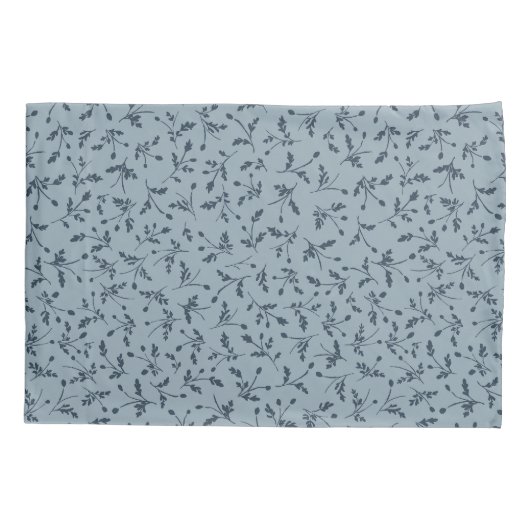 Navy Blue Modern Farmhouse Daisy Buds Pattern 枕カバー (裏面)