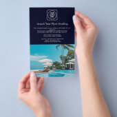 Navy Blue Modern Logo | Clean Business Branding チラシ (ハンドル)