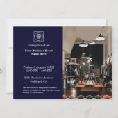Navy Blue Modern | Professional Business Event 招待状 (正面)