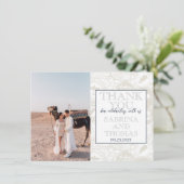 Navy Blue Moroccoの写真結婚ありがとう サンキューカード (スタンド正面)