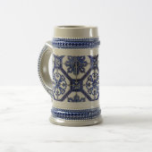 “Navy Blue Mosaic”  ビールジョッキ (正面左)