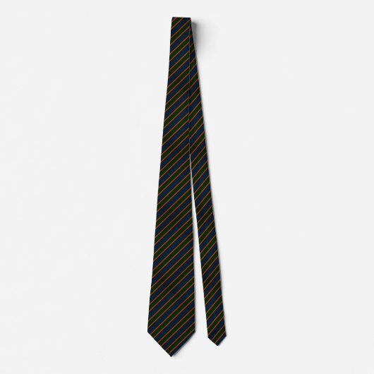 Navy Blue Multi-Stripe ネクタイ (正面)