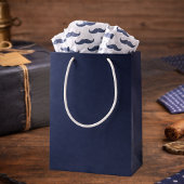 Navy Blue Mustache Pattern Father's Day 薄葉紙