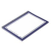 Navy Blue Name Monogram ノートブック (左側)