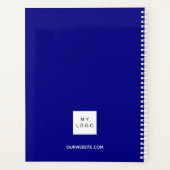 Navy blue name script business logo 2026 プランナー手帳 (裏面)