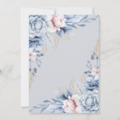 Navy Blue Night Sky Ramadan Iftar Dinner 招待状 (裏面)