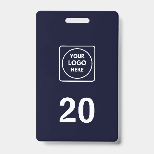 Navy Blue Number | Custom Hospitality Logo Design バッジ (正面)