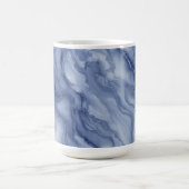 Navy- Blue Organic Marble-Like Texture コーヒーマグカップ (中央)