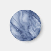 Navy- Blue Organic Marble-Like Texture マグネット (正面)