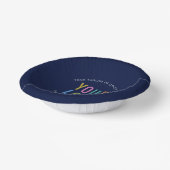 Navy Blue Paper Bowls Custom Company Logo Printed ペーパーボウル (傾斜あり)