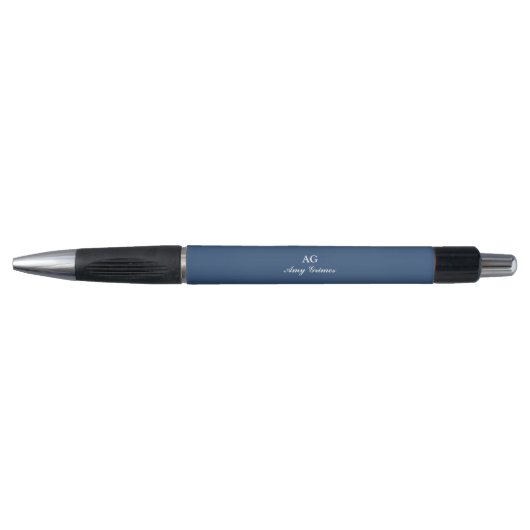 Navy Blue Personalized Name Pen Elegant Style ボールペン (正面)