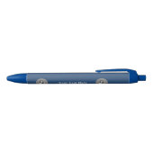 Navy Blue Personalized Name Pen Elegant Style 青ボールペン (トップ)