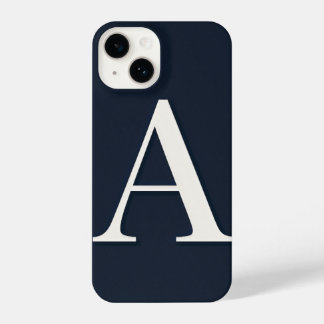 Navy Blue Phone Case with Bold White Trendy iPhone 14ケース
