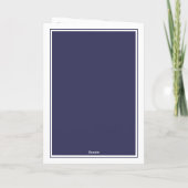 Navy Blue Photo Boy First Communion サンキューカード (裏面)