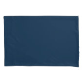 Navy Blue Pillowcases – Solid Color Bedroom Pillow 枕カバー (正面左)