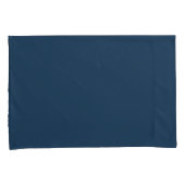 Navy Blue Pillowcases – Solid Color Bedroom Pillow 枕カバー (正面右)