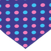 Navy Blue Pink Cyan Polka Dot Pattern ショートテーブルランナー (コーナー)