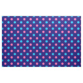 Navy Blue Pink Cyan Polka Dot Pattern ファブリック (ファットクウォーター)