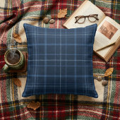 Navy Blue Plaid クッション