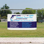 Navy Blue Pressure Washing Power Cleaning 横断幕 (インサイチュ)