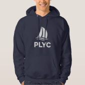 Navy Blue Pullover with White PLYC Logo  パーカ (正面)