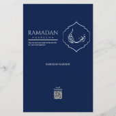 Navy Blue Ramadan Kareem Chocolate Bar Wrapper  チラシ (正面)
