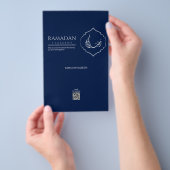 Navy Blue Ramadan Kareem Chocolate Bar Wrapper  チラシ (ハンドル)