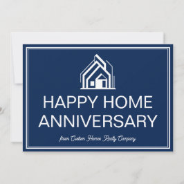 Navy Blue Real Estate Business Custom Marketing カード